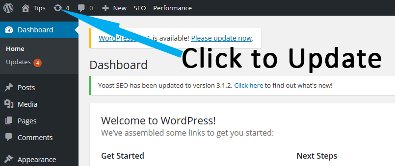 Updating WordPess