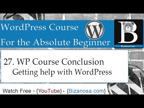 27 WordPress course conclusion how to get help with wordpress