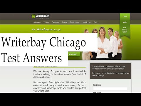 Writerbay Chicago turabian test answers