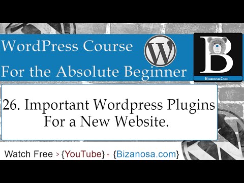 26. Important WordPress plugins for a new website