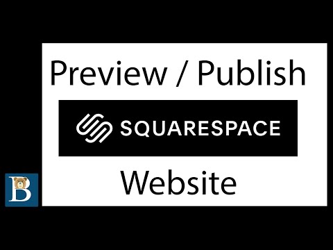 Publish / Preview Website in Squarespace
