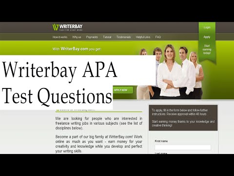 Writerbay APA test questions