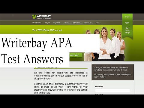 Writerbay APA formatting test Answers