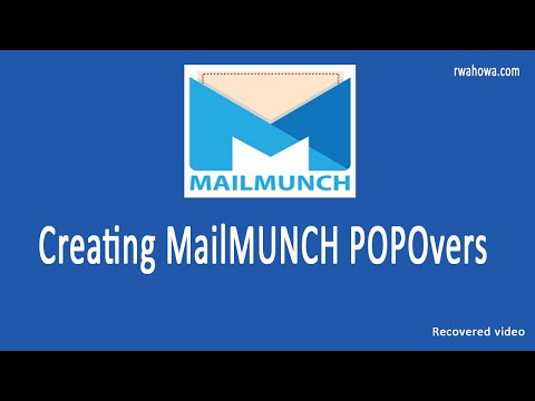 Creating Mailmunch pop up [Recovered Video ]