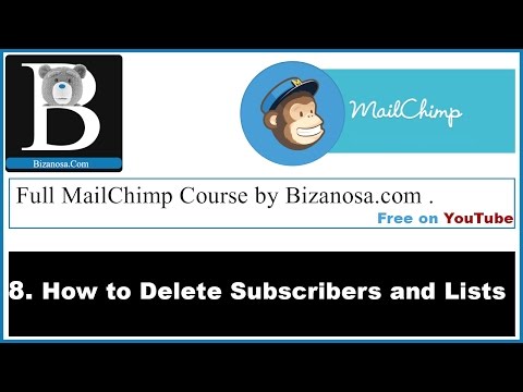 8. Delete subscribers and lists in MailChimp - Mailchimp tutorial