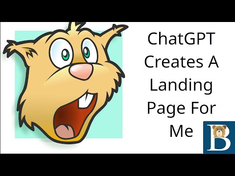 ChatGPT Creates A Landing Page For Me