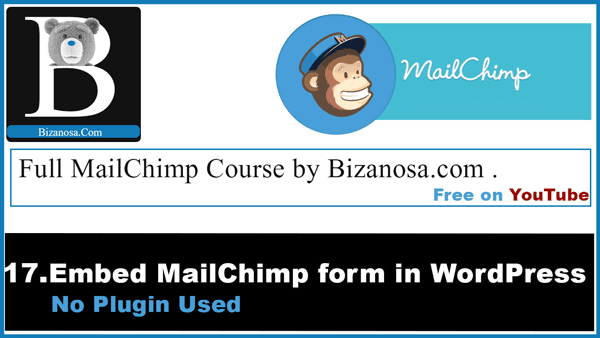 embed mailchimp signup form on wordpress