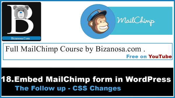 18. Follow up CSS for embedded MC form on WordPress