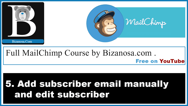 5. Watch How to add and edit a subscriber in MailChimp