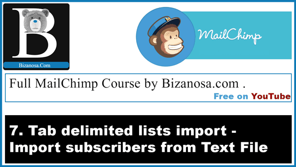 7. Importing Mailchimp subscribers using a Tab Delimited text File