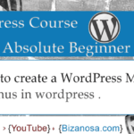 WordPress menu tutorial