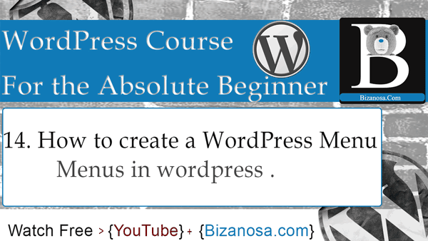 14. Create a WordPress Menu