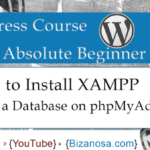 install wordpress on xampp bizanosa.com tutorial