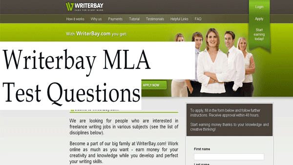 WRITERBAY MLA TEST ANSWERS