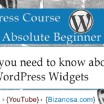 Using widgets in wordpress