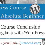 27. Conclusion video for the WordPress tutorials