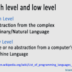 High Level and Low level Programming Languages