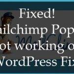 Mailchimp popup not working on Wordpress? Here is a fix