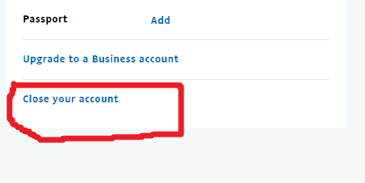 deactivate a paypal account