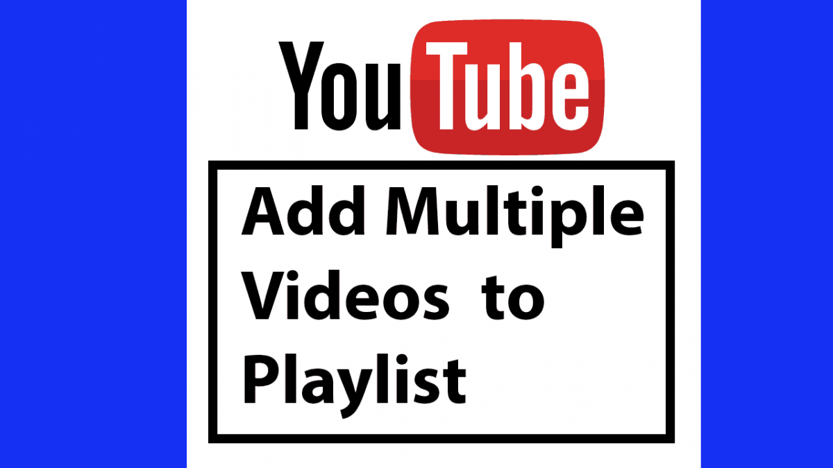 How to add multiple videos to your Youtube playlist.