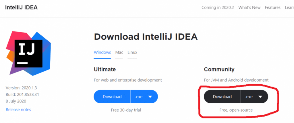 Download and install Intellij on WIndows