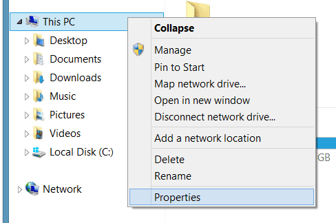  PC properties for adding environment variables